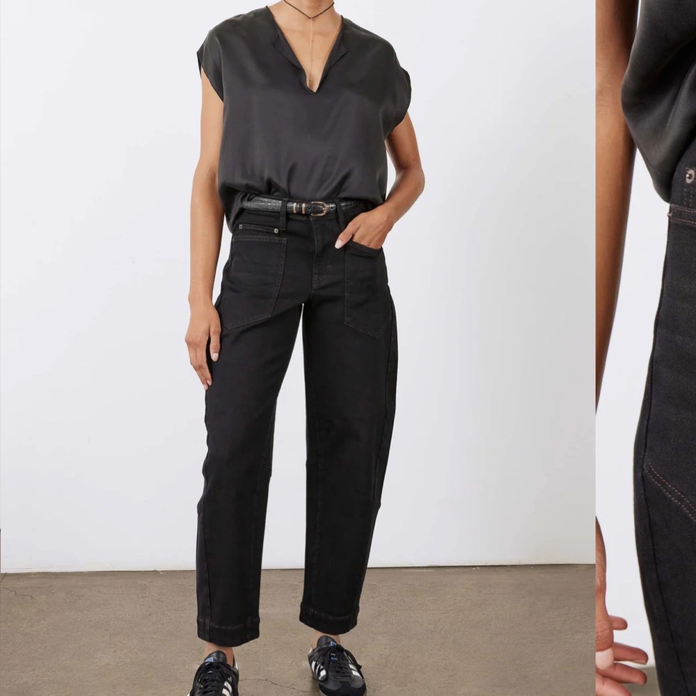 Ruti black slouch jeans size 6 worn once!